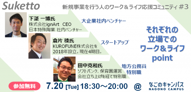 Suketto　－新規事業を行う人のワーク＆ライフ応援コミュニティ－ #3